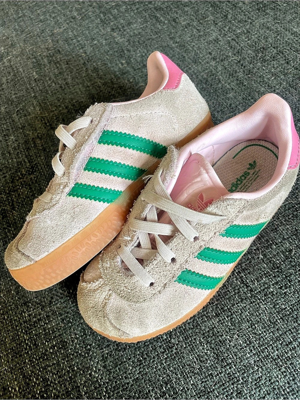 adidas Gazelle Kids Sneakers White & Green